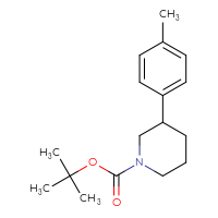 Chemical structure of tert-butyl 3-(4-methylphenyl)piperidine-1-carboxylate - CSSB00000070900