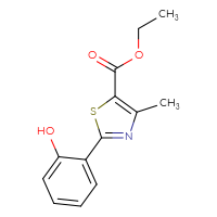 Chemical structure of ethyl 2-(2-hydroxyphenyl)-4-methyl-1,3-thiazole-5-carboxylate - CSSB00015192503