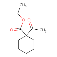 Chemical structure of ethyl 1-acetylcyclohexane-1-carboxylate - CSSB00011997397
