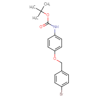 Chemical structure of tert-butyl N-{4-[(4-bromophenyl)methoxy]phenyl}carbamate - CSSB14810729878