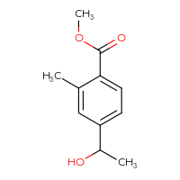 Chemical structure of methyl 4-(1-hydroxyethyl)-2-methylbenzoate - CSSB00011150707