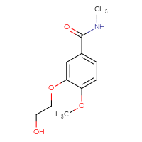 Chemical structure of 3-(2-hydroxyethoxy)-4-methoxy-N-methylbenzamide - CSSB00090490156