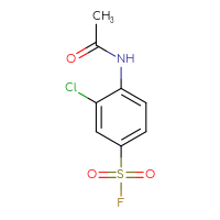 Chemical structure of 3-chloro-4-acetamidobenzene-1-sulfonyl fluoride - CSSB00034248615
