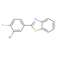 Chemical structure of 2-(3-bromo-4-fluorophenyl)-1,3-benzothiazole - CSSB00138433472