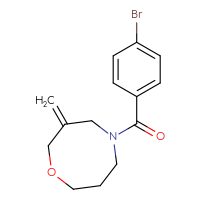 Chemical structure of 5-(4-bromobenzoyl)-3-methylidene-1,5-oxazocane - CSSB14929889008