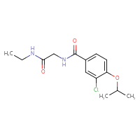 Chemical structure of 2-{[3-chloro-4-(propan-2-yloxy)phenyl]formamido}-N-ethylacetamide - CSSB10681258233