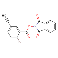 Chemical structure of 1,3-dioxo-2,3-dihydro-1H-isoindol-2-yl 2-bromo-5-ethynylbenzoate - CSSB06258927953