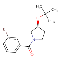Chemical structure of (3S)-1-(3-bromobenzoyl)-3-(tert-butoxy)pyrrolidine - CSSB02207970988