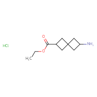 Chemical structure of ethyl 6-aminospiro[3.3]heptane-2-carboxylate hydrochloride - CSSB06657271738