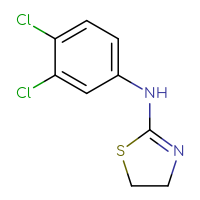 Chemical structure of N-(3,4-dichlorophenyl)-4,5-dihydro-1,3-thiazol-2-amine - CSSB00000169306