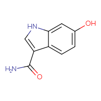 Chemical structure of 6-hydroxy-1H-indole-3-carboxamide - CSSB09889433933