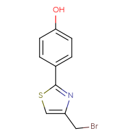 Chemical structure of 4-[4-(bromomethyl)-1,3-thiazol-2-yl]phenol - CSSB00010173535