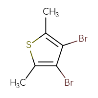 Chemical structure of 3,4-dibromo-2,5-dimethylthiophene - CSSB00010983770