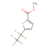 Chemical structure of methyl 5-(1,1,2,2,2-pentafluoroethyl)thiophene-2-carboxylate - CSSB02271170863