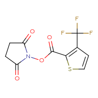 Chemical structure of 2,5-dioxopyrrolidin-1-yl 3-(trifluoromethyl)thiophene-2-carboxylate - CSSB14795321857