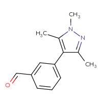 Chemical structure of 3-(1,3,5-trimethyl-1H-pyrazol-4-yl)benzaldehyde - CSSB00011400101