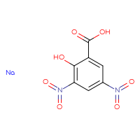 Chemical structure of 2-hydroxy-3,5-dinitrobenzoic acid sodium - CSSB21370587590