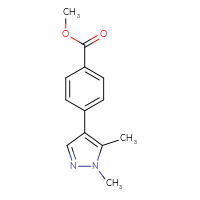 Chemical structure of methyl 4-(1,5-dimethyl-1H-pyrazol-4-yl)benzoate - CSSB00126045805