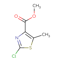 Chemical structure of methyl 2-chloro-5-methyl-1,3-thiazole-4-carboxylate - CSSB00000720116