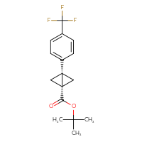 Chemical structure of tert-butyl (1R,3R)-3-[4-(trifluoromethyl)phenyl]bicyclo[1.1.0]butane-1-carboxylate - CSSB20465144999