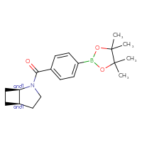 Chemical structure of rac-(1R,5R)-2-[4-(4,4,5,5-tetramethyl-1,3,2-dioxaborolan-2-yl)benzoyl]-2-azabicyclo[3.2.0]heptane - CSSB21332840376