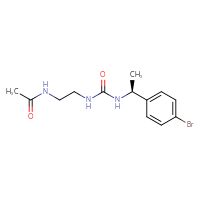 Chemical structure of N-[2-({[(1S)-1-(4-bromophenyl)ethyl]carbamoyl}amino)ethyl]acetamide - CSSB02021390085