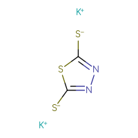 Chemical structure of dipotassium (5-sulfanidyl-1,3,4-thiadiazol-2-yl)sulfanide - CSSB00000212083