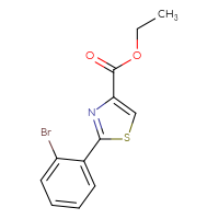 Chemical structure of ethyl 2-(2-bromophenyl)-1,3-thiazole-4-carboxylate - CSSB00006007907