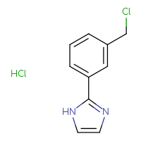 Chemical structure of 2-[3-(chloromethyl)phenyl]-1H-imidazole hydrochloride - CSSB21332062570