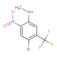 Chemical structure of 4-bromo-N-methyl-2-nitro-5-(trifluoromethyl)aniline - CSSB00160495210