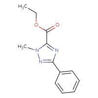 Chemical structure of ethyl 1-methyl-3-phenyl-1H-1,2,4-triazole-5-carboxylate - CSSB00005746074