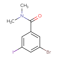 Chemical structure of 3-bromo-5-iodo-N,N-dimethylbenzamide - CSSB00015752849