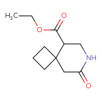 Chemical structure of ethyl 8-oxo-7-azaspiro[3.5]nonane-5-carboxylate - CSSB00135411372