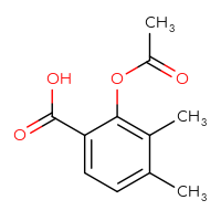 Chemical structure of 2-(acetyloxy)-3,4-dimethylbenzoic acid - CSSB00010109442