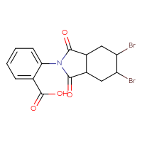 Chemical structure of 2-(5,6-dibromo-1,3-dioxo-octahydro-1H-isoindol-2-yl)benzoic acid - CSSB00121684794