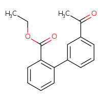 Chemical structure of ethyl 3'-acetyl-[1,1'-biphenyl]-2-carboxylate - CSSB06581897823