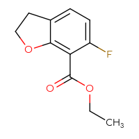 Chemical structure of ethyl 6-fluoro-2,3-dihydro-1-benzofuran-7-carboxylate - CSSB00051235625