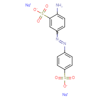 Chemical structure of disodium 2-amino-5-[2-(4-sulfonatophenyl)diazen-1-yl]benzene-1-sulfonate - CSSB14948334561