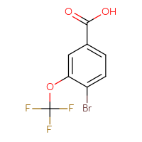 Chemical structure of 4-bromo-3-(trifluoromethoxy)benzoic acid - CSSB00000725118