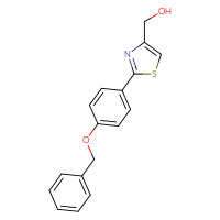 Chemical structure of {2-[4-(benzyloxy)phenyl]-1,3-thiazol-4-yl}methanol - CSSB00010173400