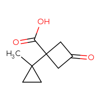 Chemical structure of 1-(1-methylcyclopropyl)-3-oxocyclobutane-1-carboxylic acid - CSSB00103019283