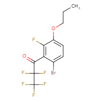 Chemical structure of 1-(6-bromo-2-fluoro-3-propoxyphenyl)-2,2,3,3,3-pentafluoropropan-1-one - CSSB21103684648