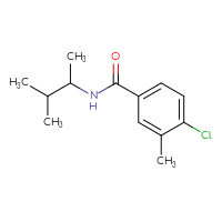 Chemical structure of 4-chloro-3-methyl-N-(3-methylbutan-2-yl)benzamide - CSSB00765142426