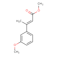 Chemical structure of methyl (2E)-3-(3-methoxyphenyl)but-2-enoate - CSSB00102763824