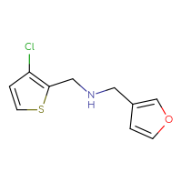 Chemical structure of [(3-chlorothiophen-2-yl)methyl][(furan-3-yl)methyl]amine - CSSB00014182926