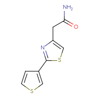 Chemical structure of 2-[2-(thiophen-3-yl)-1,3-thiazol-4-yl]acetamide - CSSB00000229582