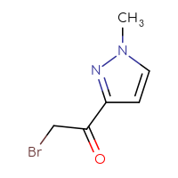 Chemical structure of 2-bromo-1-(1-methyl-1H-pyrazol-3-yl)ethan-1-one - CSSB00013952154
