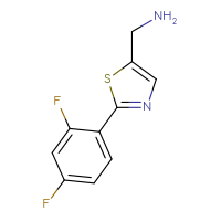 Chemical structure of 1-[2-(2,4-difluorophenyl)-1,3-thiazol-5-yl]methanamine - CSSB00011755215