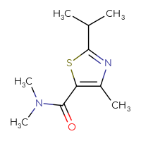 Chemical structure of N,N,4-trimethyl-2-(propan-2-yl)-1,3-thiazole-5-carboxamide - CSSB00026056287