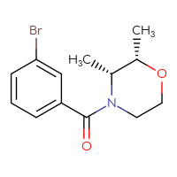 Chemical structure of (2S,3R)-4-(3-bromobenzoyl)-2,3-dimethylmorpholine - CSSB20558224510